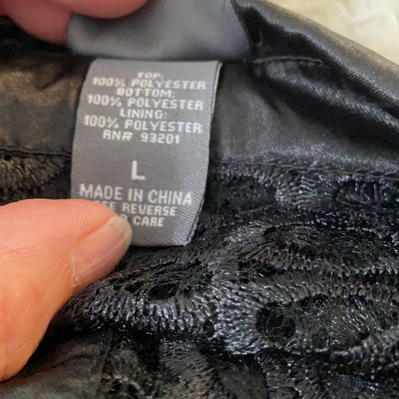 dots Black Embroidered Detail Taffeta Lined Dress - Picture 8 of 8